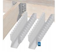 Lot de 25 Sabots de charpente à ailes extérieures pour poutres en bois - 70 mm - KOTARBAU®