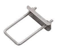 Lot de 25 supports en U en acier inoxydable pour poteau de clôture 60 x 40 mm avec support, écrous, rondelles, fixation pour portail de jardin, accessoires de clôture, ferrures de poteau, collier de