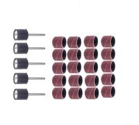 Lot de 25 tambours de ponçage avec tige 40320 30,5 cm pour meulage rotatif à anneaux, idéal pour les projets en métal et en bois (grain 40)