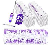 Lot de 25 tampons jetables pour balai Swiffer Power Mop - Recharges compatibles avec les serpillères Swiffer Power - Multi-surfaces sans danger pour tous les sols finis