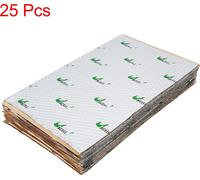 Lot de 25 tapis d'isolation thermique et insonorisants en butyle, 80 mil, 26,5 pi², auto-adhésifs, pour portière de voiture, toit, sol