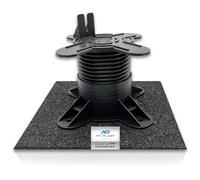 Lot de 25 tapis pour terrasse - 200 x 200 mm x 3 mm - Plaque de soubassement en granulés de caoutchouc - Pour plots et roulements de panneaux - Quantité au choix (200 mm x 200 mm x 3 mm)