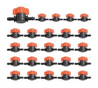 Lot de 25 valves d'irrigation goutte à goutte 47 mm, vanne d'arrosage miniature à double crochet, accessoires pour système d'irrigation de jardin