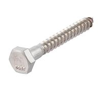Lot de 25 vis à bois hexagonales en acier inoxydable 1/4 x 4-1/2 - ASME B18.2.1 - Qualité industrielle Makers Bolt