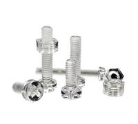 Lot de 25 vis à tête cylindrique cruciforme en acrylique transparent et nylon M3/M4, diamètre 3,4 mm, avec écrou hexagonal(M3x25mm with nut)
