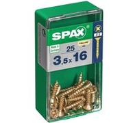 Lot de 25 vis acier tête fraisée pozidriv SPAX, Diam.3.5 mm x L.16 mm G