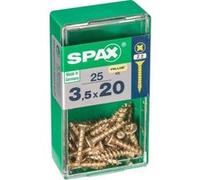 Lot de 25 vis acier tête fraisée pozidriv SPAX, Diam.3.5 mm x L.20 mm G