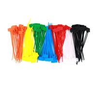 Lot de 250 attaches autobloquantes pour charges 7 couleurs | Bande pour centre de données, industrie, maison, appartement, école, salle de classe, voyage