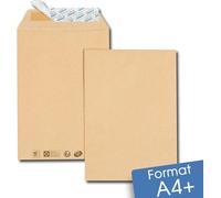 Lot de 250 enveloppes kraft brun a4+ auto-adhésives 260x330 mm