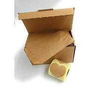 Lot de 250 sachets en papier kraft 7 x 12 cm avec étiquette de fermeture, idéal pour épices, bijoux fantaisie.