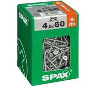 Lot de 250 vis acier tête fraisée torx SPAX, Diam.4.5 mm x L.60 mm G