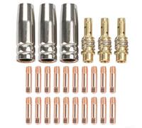 Lot de 26 accessoires de soudage pour soudeurs MIG 15AK avec embouts de 0,8 mm, 3 buses à gaz coniques et 3 diffuseurs en cuivre
