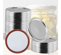 Lot de 26 couvercles pour bocaux à visser, 86 mm, large bouche, en fer blanc, couvercles pour bocaux, bocaux à conserve, couvercles de canning