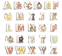 Lot de 26 emporte-pièces en forme de lettres de l'alphabet pour réaliser des gâteaux et des biscuits maison, emporte-pièces en acier inoxydable pour la pâtisserie, ustensiles de pâtisserie en forme de