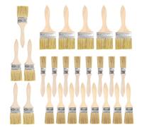 Lot de 26 Pinceaux Plats, 20/35/45/70mm Pinceau Peinture Mur, Pinceau Plat | avec Manche en Bois, pour Vernis Huiles Peintures Murales et Bricolage Intérieur/Extérieur, pour Murs, Plafonds, Bois