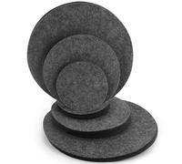 Lot de 26 séparateurs d'assiettes en feutre souple - Séparateurs de poêles et de protection de casseroles - Protection de casserole pour assiettes en porcelaine - Gris