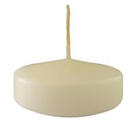 Lot de 28 bougies flottantes - Diamètre 5 cm - 5,5 heures de durée - Couleur crème - Cereria Di Giorgio