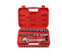 Lot de 28 clés à douille à cliquet 10-24 mm, acier au chrome vanadium avec adaptateurs à dégagement rapide, entraînement de 1 cm et 1,3 cm, 10 embouts pour croix hexagonale TORX, automobile