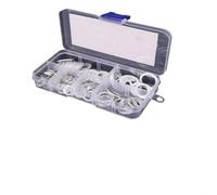 Lot de 280 joints plats en cuivre avec boîte, contient différentes tailles pour une utilisation dans les systèmes hydrauliques, automobiles et appareils ménagers (280 feuilles d'aluminium)