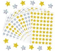 Lot de 3 240 autocollants étoiles pailletées de 1,5 cm pour récompense