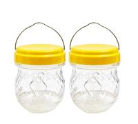 Lot de 3/5 boîtes à suspendre pour piège à guêpes avec couvercle pour | Design réutilisable adapté à l'extérieur pour attraper les guêpes, fournitures de contrôle pratiques pour les scénarios