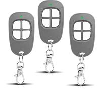 Lot De 3 Aam0049 Télécommande Portail Et Garage - Compatible Scs Sentinel - 433 92Mhz - 4 Canaux - Code Secret Tournant & Portée L
