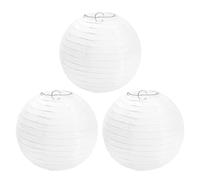 Lot de 3 abat-jour, lanterne ronde blanche, abat-jour pour lampe pendante, abat-jour rond en papier pour horloge, décorations de mariage, accessoires pour fêtes