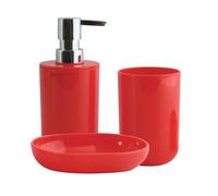 Lot de 3 accessoires de salle de bain INAGUA Rouge MSV