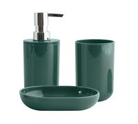 Lot de 3 accessoires de salle de bain INAGUA Vert foncé MSV