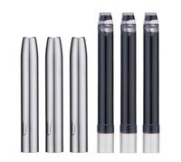 Lot de 3 accessoires pour stylo plume Jinhao Série 10, protecteur en métal avec cartouches d'encre noire, diamètre d'alésage de 5,5 mm