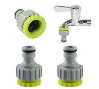 Lot de 3 Adaptateur Robinet Tuyau Arrosage,Embout Tuyau Arrosage,2 en 1 Raccord de Robinet 1/2” et 3/4”,Connecteur de Robinet de Jardin pour L'irrigation,Raccord de Robinet Compatible avec Gardena