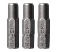 Lot de 3 adaptateurs à tige hexagonale de 6,35 mm vers douille de 4 mm pour tournevis électrique, porte-embout magnétique court de 25 mm pour travail de précision, ensemble d'adaptateurs en métal