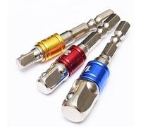 Lot de 3 adaptateurs de douilles universelles de 0,6 cm, 9,5 mm, 1,27 cm - Tige hexagonale de 6,35 mm, accessoires pour perceuses