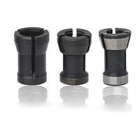 Lot de 3 adaptateurs de goupille de fraisage HSS Split Bushing pour le travail du bois (8 mm + 6,35 mm + 6 mm)