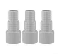 Lot de 3 adaptateurs de tuyau de pompe de piscine de 50 mm, connecteur de tuyau de piscine pour diamètre intérieur de 32/38 mm, adaptateur de pompe de spa pour systèmes de 800 W, matériau ABS, pour un