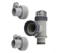 Lot de 3 adaptateurs de tuyau de rechange Intex pour valve à piston de piscine - Kit de contrôle du débit d'eau avec joints toriques pour filtre à sable de piscine hors sol