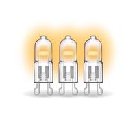Lot de 3 ampoules halogènes culot G9, 410 Lumens, 36W, 2700 Kelvins, Blanc chaud Dimmable