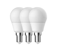 Lot de 3 ampoules LED E27, G45, 5,8 W, 2700 K, 470 lm, verre blanc