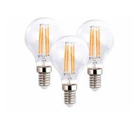 Luminea 3 ampoules LED filament E14 à intensité variable - 4 W - 470 lm - Blanc chaud