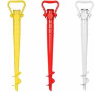 Lot de 3 ancrages pour parasol - piquets de sable - supports de parasol - ancrages de plage extérieurs - piquets de sable faciles à.