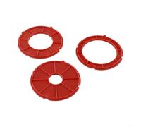 Lot de 3 anneaux d'insertion pour table de toupie RA1171 RA1180 RA1181 - Anneaux de réglage de la profondeur rouges sans outil pour le travail du bois