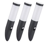Lot de 3 appliques REMOTE CONTROL lampe torche de jardin en acier inoxydable dimmable dans un ensemble comprenant des ampoules LED RGB