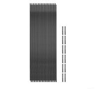 Lot de 3 arceaux pour serre de jardin, tunnel de plantes en fibre de verre pour parterre surélevé, cadre de support avec connecteurs en acier galvanisé et piquets de terre