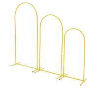 Lot de 3 arches de mariage SucceBuy, supports de fond de 1,2/1,5/1,8 m, arches en métal doré pour les fêtes, les anniversaires, les remises de diplômes, les jours fériés et les cérémonies