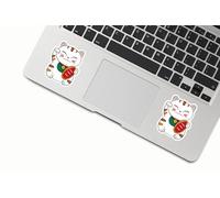 Lot de 3 autocollants chat fortune - Autocollant chat mignon - Autocollant kawaii - Autocollants asiatiques japonais - Autocollant chat porte-bonheur - Japon Lucky - Autocollant étanche pour livre