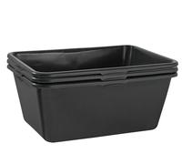 Lot de 3 bacs à mortier Noir 90 l