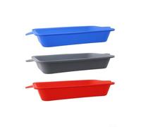 Lot de 3 bacs d'égouttement en silicone compatibles avec Weber - Faciles à nettoyer et réutilisables - Pour barbecue - Multicolore