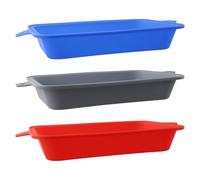 Lot de 3 bacs d'égouttement réutilisables pour barbecues Weber en silicone pour un nettoyage facile après la cuisson