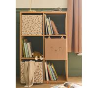 Lot de 3 bacs en gaze de coton beige TU