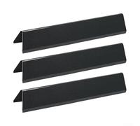 Lot de 3 barres aromatisantes en porcelaine de rechange pour Weber pour barbecue à gaz Spirit I & II Série 200 E210 E220 S210 S220 2013-2016 et 2017-aujourd'hui 38,9 x 8,9 cm Noir